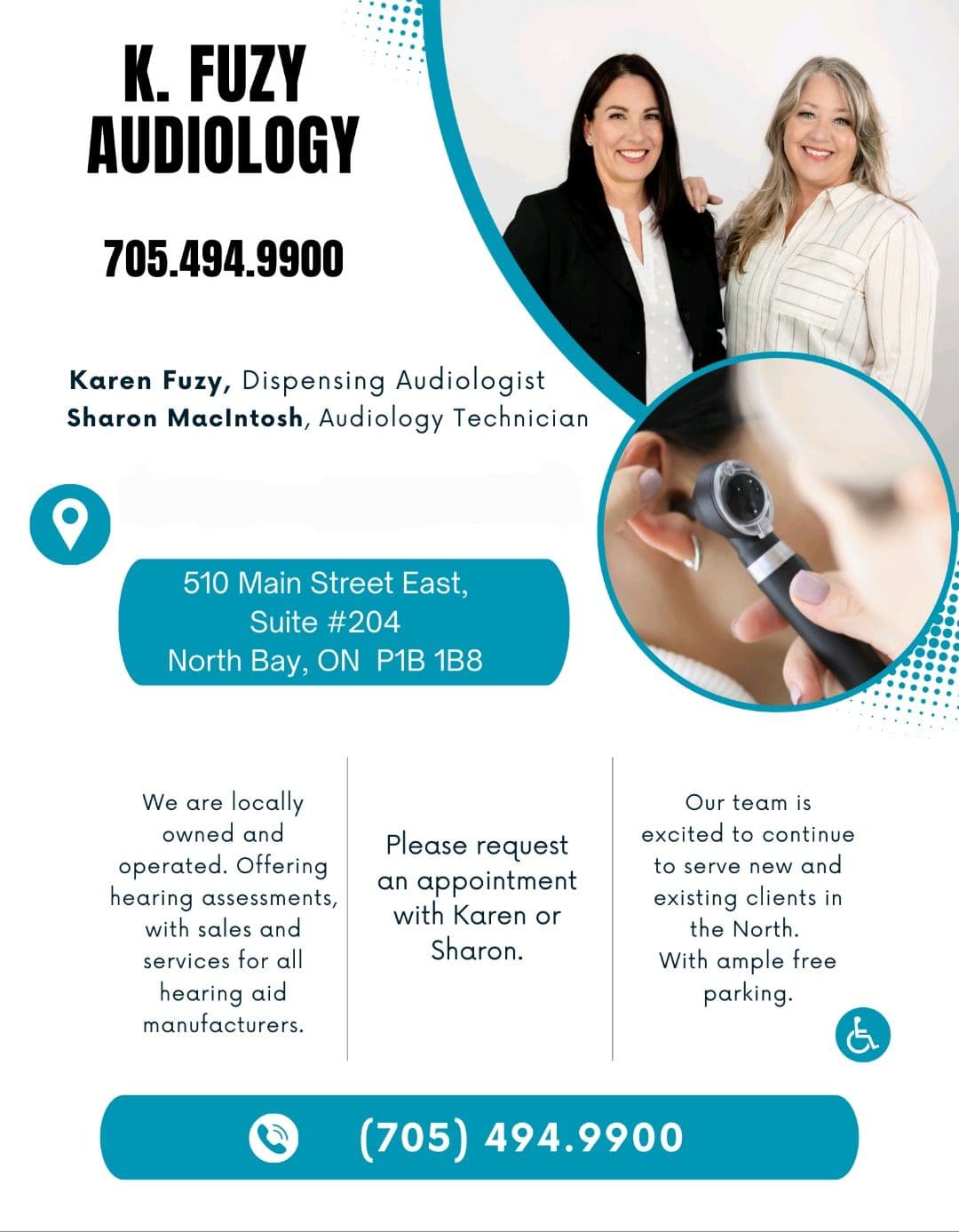 K. FUZY AUDIOLOGY logo